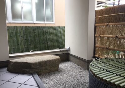 近藤邸｜竹之助の竹垣,枝垣 風呂蓋など