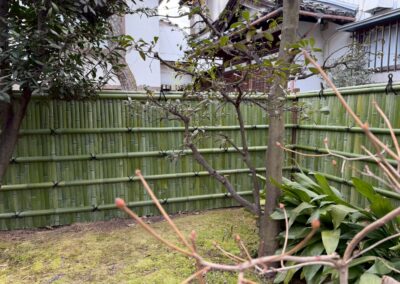 旧加賀藩士高田家跡 竹垣施工1