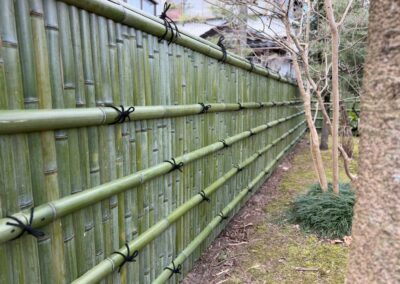 旧加賀藩士高田家跡 竹垣施工3